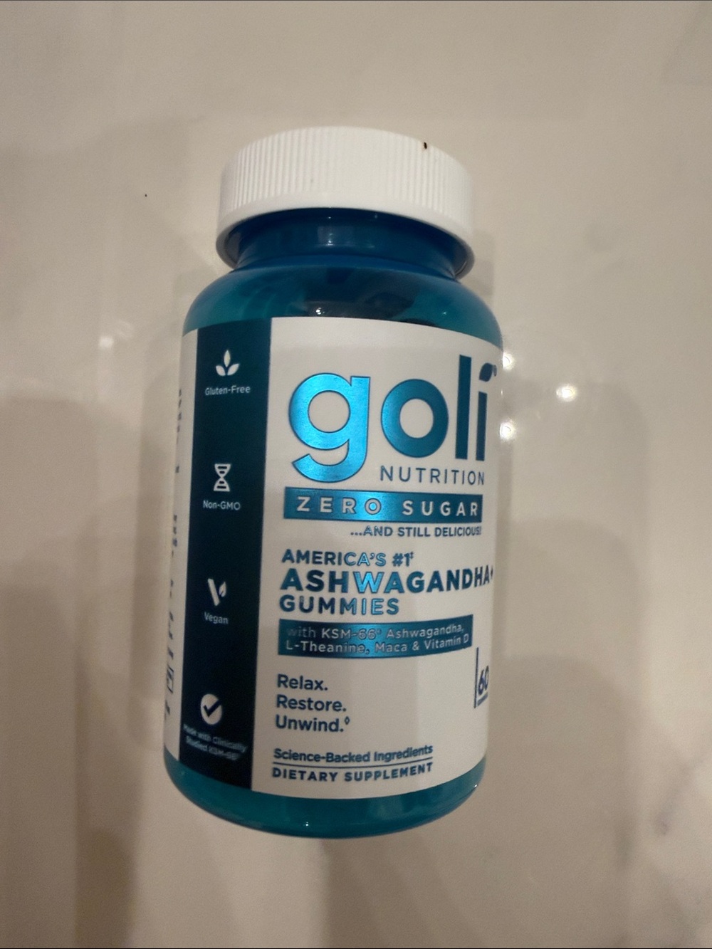 Goli Nutrition Blue Ashwagandha Gummies - Zero Sugar